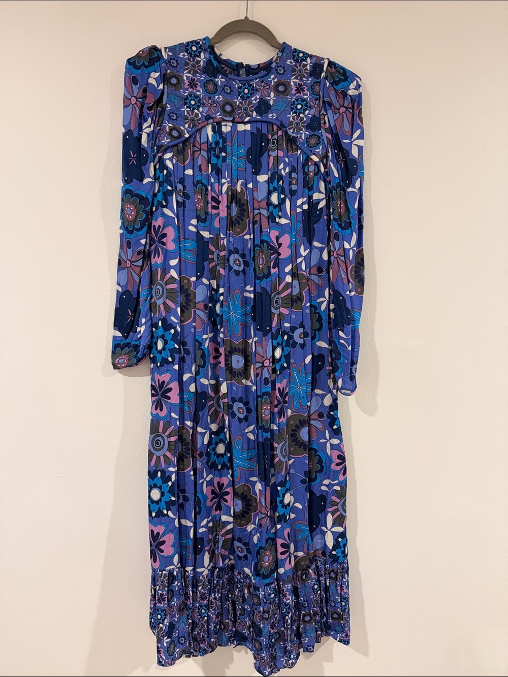 CeliaB Blue & Purple Floral Maxi Dress